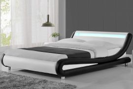 Sänkypaketti Leroux sänky ja patja LED-Valolla 160x200  keinonahka