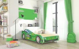Lastensänky patjalla Speedcar vihreä 