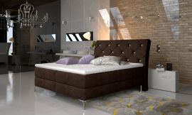 Boxspring bed Karleen -dark brown-160x200cm