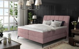 Boxspring bed Audelia -pink-160x200cm