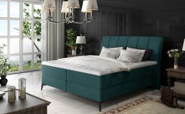 Boxspring bed Audelia -green-160x200cm