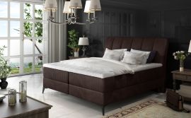 Boxspring bed Audelia -dark brown-160x200cm