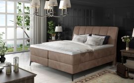 Boxspring bed Audelia -beige-brown-160x200cm