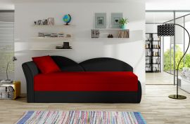 Bed sofa Saga-left-black-red