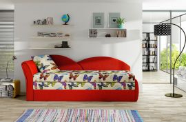Bed sofa Saga-left-red