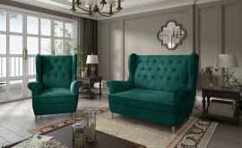 Sofa set Philomena 2+1-dark green