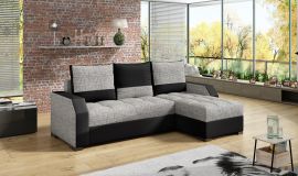 Corner sofa bed Cohen-black-grey