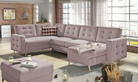 Corner sofa bed Enrique-light pink
