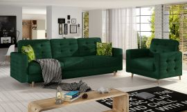 Sofa set Millicent 3+1-dark green