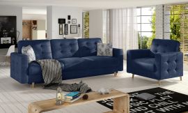 Sofa set Millicent 3+1-dark blue