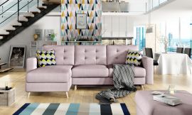 Corner sofa bed Dimitri-light pink