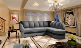 Corner sofa bed Fallon-black-grey-right