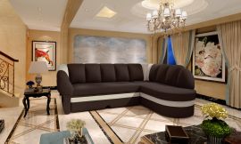 Corner sofa bed Fallon-dark brown-right