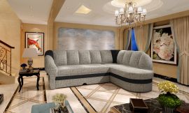 Corner sofa bed Fallon-light grey-right