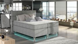 Boxspring bed Alsel with led lights 160-180-light grey-160x200cm