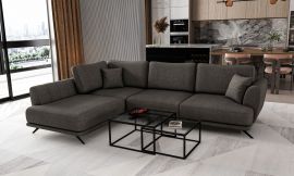 Corner bed sofa Egil-dark-grey-left