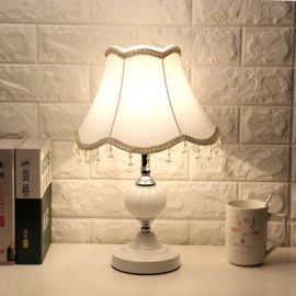 Pöytälamppu Demetra 27x42cm valkoinen