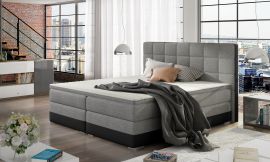Boxspring bed Hillary -black-grey-160x200cm