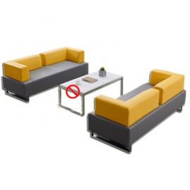 Office Sofa set Edmund 2+2-yellow