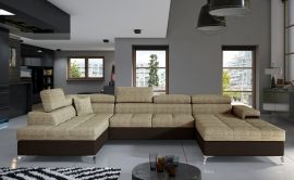 Corner sofa Foster-light brown-right