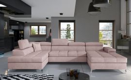 Corner sofa Foster-light pink-right