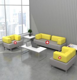 Office Sofa set Edward 1+1+3-yellow