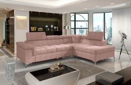 Corner sofa bed Fletcher -light pink-right