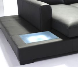 Ferrara Mini Corner Sofa-black