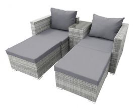 Outdoor modular sofa with table-grey