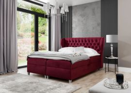 Boxspring bed set with mattress topper Premium Lux Anita-160x200cm-purple