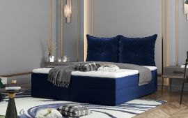 Continental bed Donini with storage and topper 160-180cm-160x200cm-blue