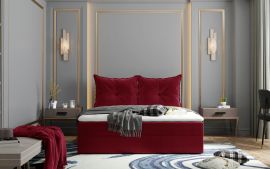 Continental bed Donini with storage and topper 160-180cm-160x200cm-red