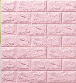 Self adhesive 3D wall panel set Knox, 10 pcs set 70x77cm-pink