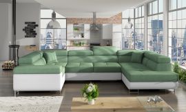 Corner sofa bed Inigo-light green-right