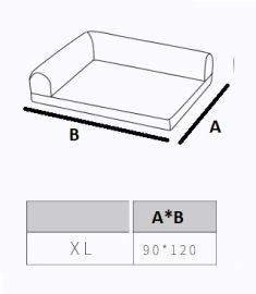 Dog Bed Libby-XL-90x120cm
