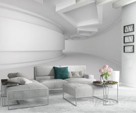 Seinätarra Lovisa 2.7x2m / 2.7x3m / 2.7x4m valkoinen-harmaa