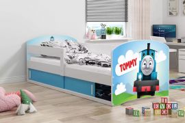 Lastensänky Tommy Train Patjalla Ja Aluslaatikoilla 160x80cm sininen