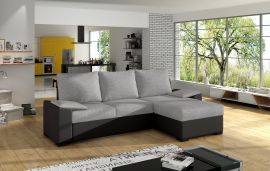 Corner sofa bed Jason-black-grey