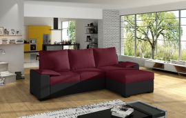 Corner sofa bed Jason-black-red