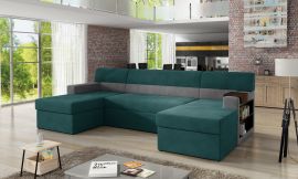 Corner sofa bed Marcelo-green-right