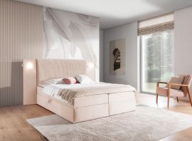 Jenkkisänky Paketti Notte Bella Premium Lux vuodevaatelaatikolla ja LED-Vallola 160-180 kangas