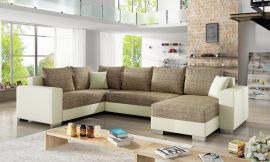 Corner sofa bed Kellan-beige-brown-right