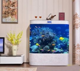 Akvaario Melite, LED 80x50x138cm valkoinen