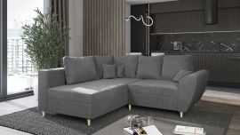 Corner bed sofa Celio -light grey