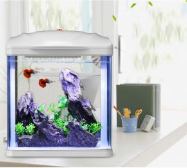 Akvaario Nemo, LED 23x16x27cm / 29.5x20x30cm valkoinen