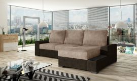 Corner sofa bed Romeo-light brown-right