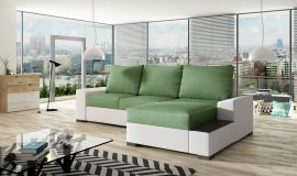 Corner sofa bed Romeo-light green-right