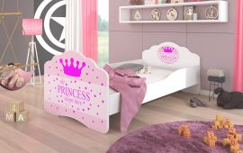 Lastensänky patjalla Princess 160x80cm valkoinen 