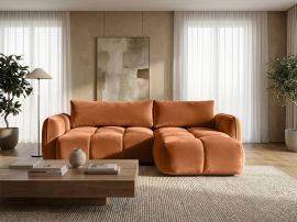 NUVO – Moderni muotoiltu sohva vuodemekanismilla | Syvä istuin & pehmeät kaaret