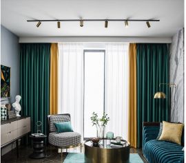 Curtains Seoul-2 250x270cm, 2pcs-dark green